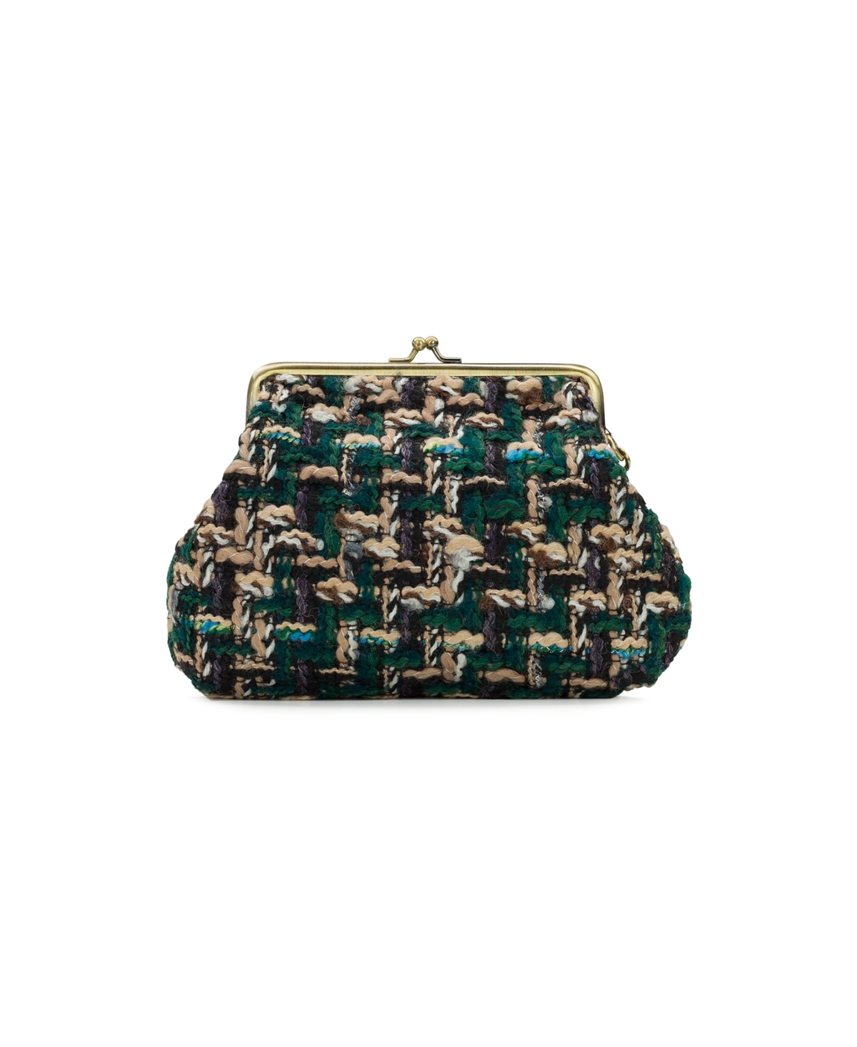 Shop Patricia Nash Savena Boucle Kisslock Wristlet In Green
