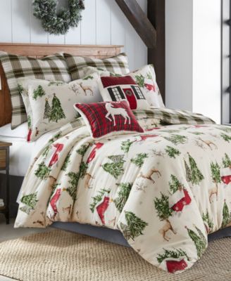 Tatum Pines Reversible 3-Pc. Duvet Cover Set, Full/Queen