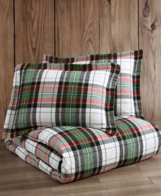 Spencer Plaid Flannel 3-Pc. Comforter Set, King/California King