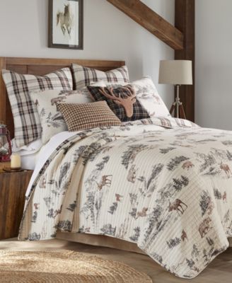 Lodge Toile Reversible 2-Pc. Quilt Set, Twin/Twin XL