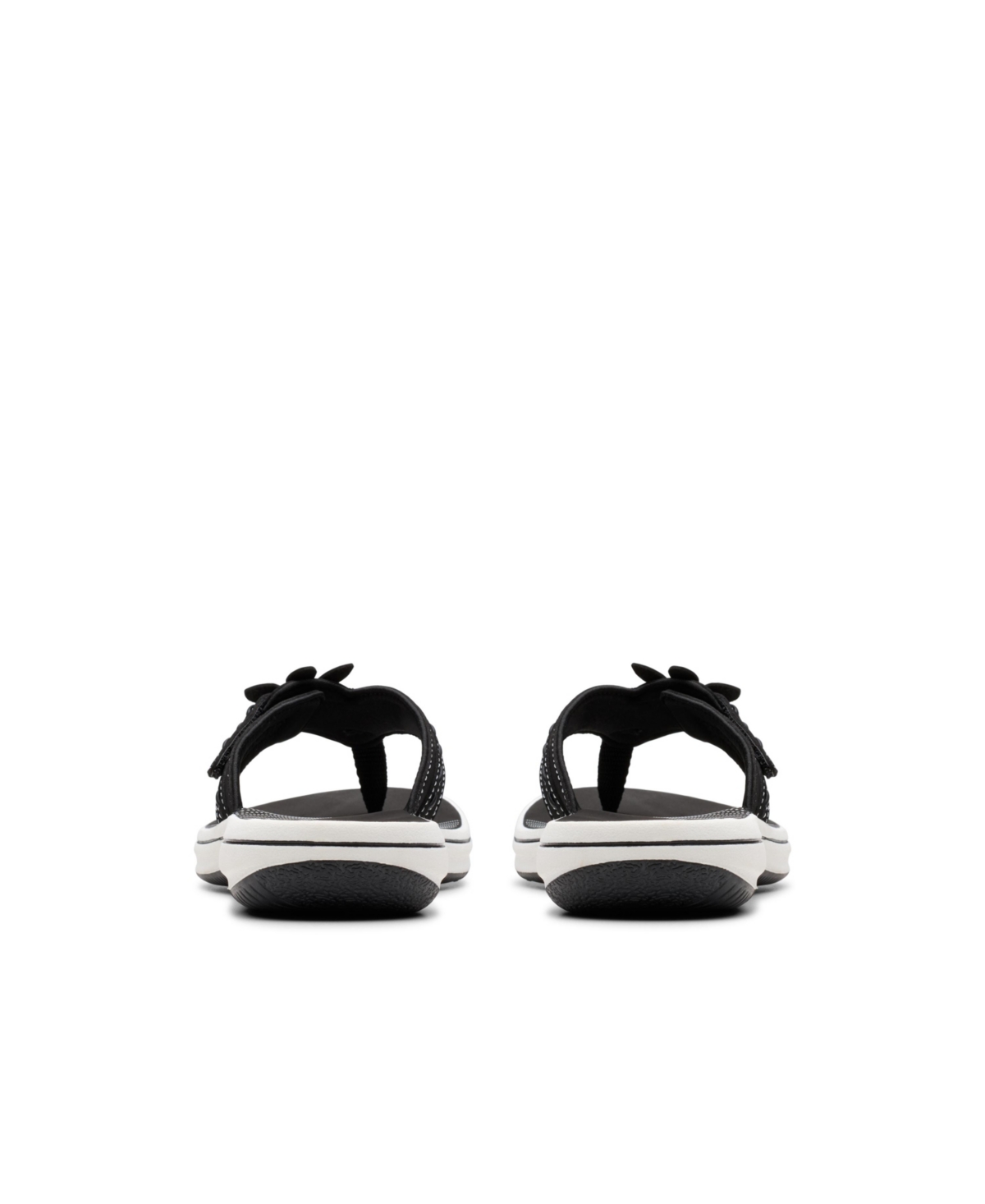 Clarks Cloudsteppers Women's Breeze Opal Slip-on Sandals In Black Textile