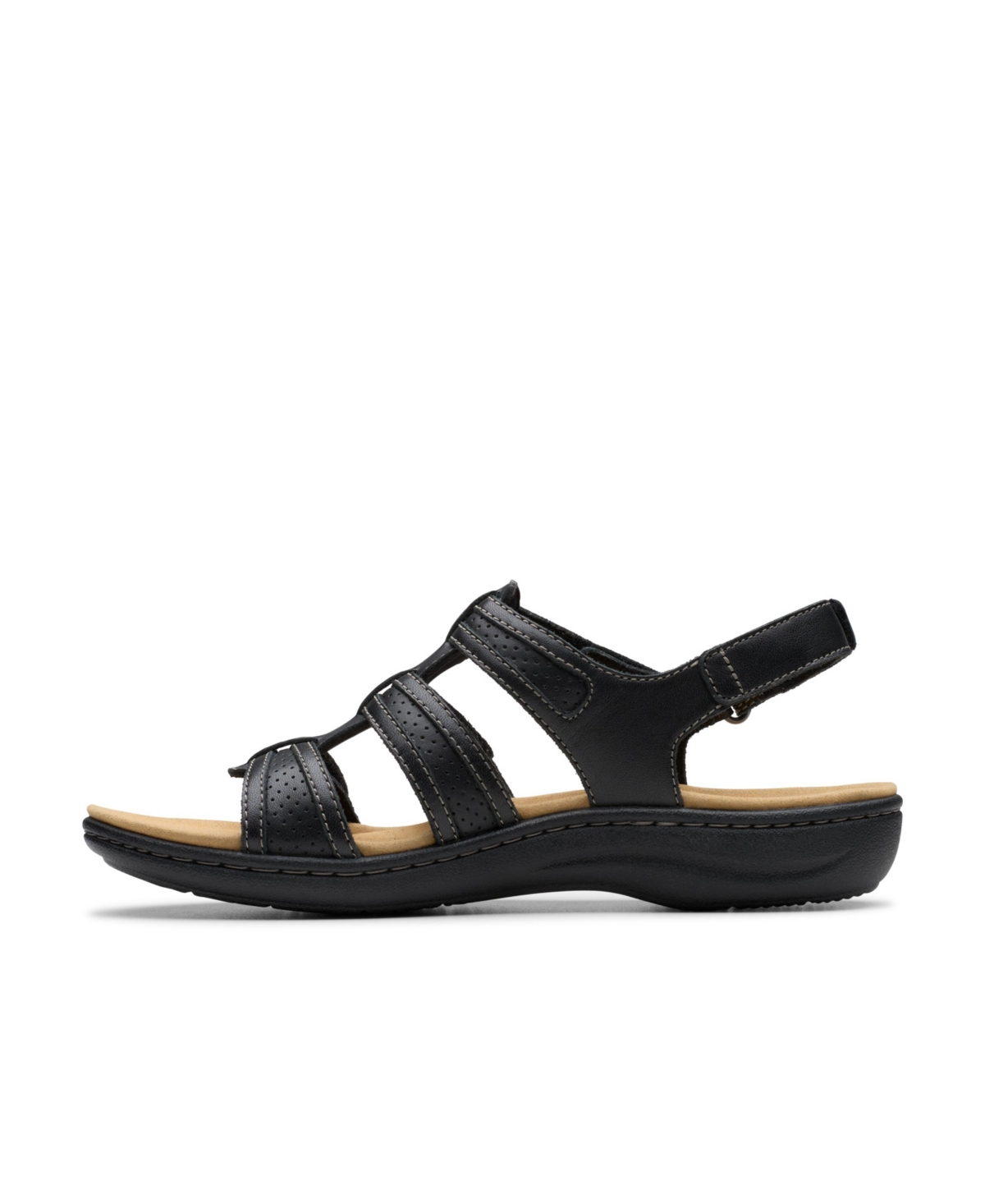 Clarks Laurieann Vine Womens Leather Open Toe Ankle Strap In Black Leather