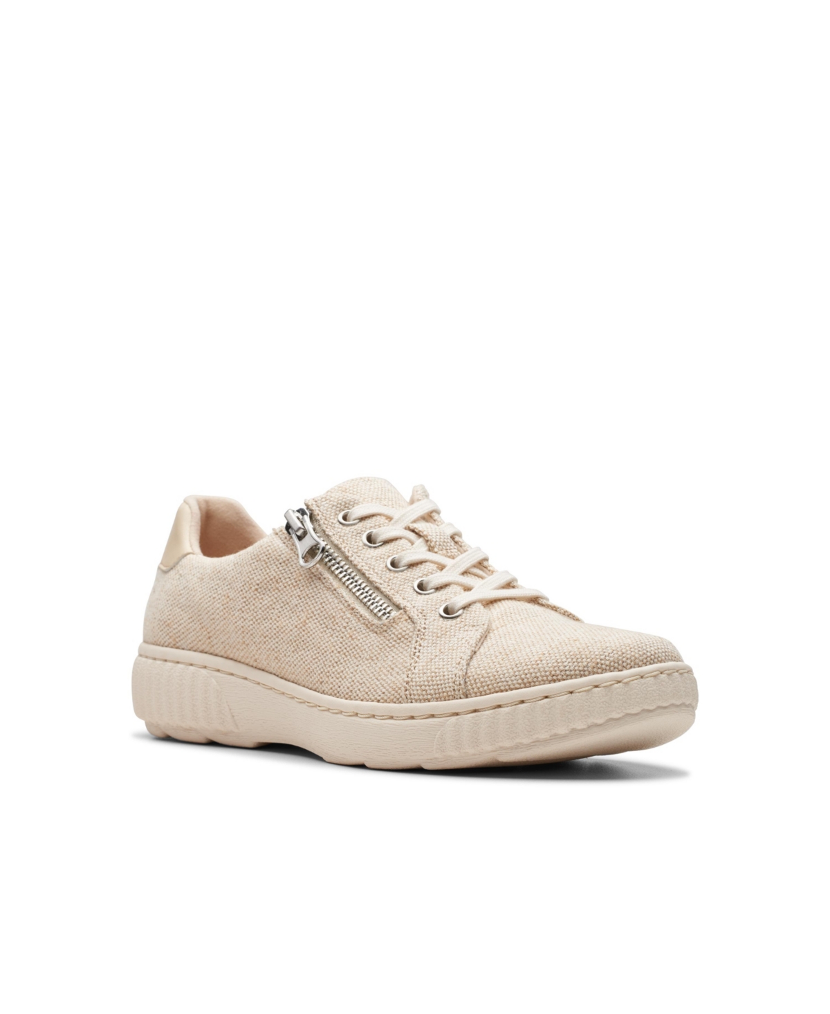 Clarks Caroline Echo In Beige Textile In Natural Textile