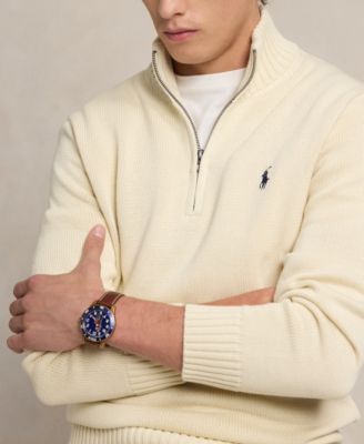 Cotton Quarter-zip Sweater