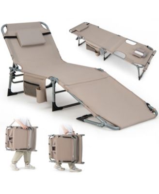 SUGIFT 5-position Outdoor Folding Chaise Lounge Chair