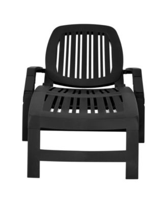 Adjustable Patio Sun Lounger with Weather Resistant Wheels