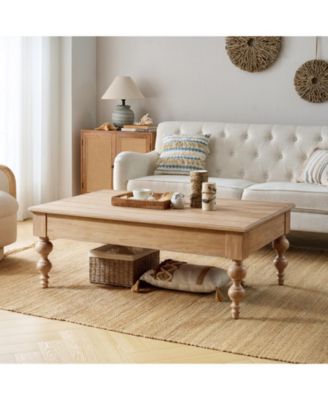 Gaston Farmhouse Lift Top 4 Legs Coffee Table with Storage