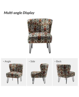 Sakari Contemporary and Classic Accent Chair with Floral Pattern