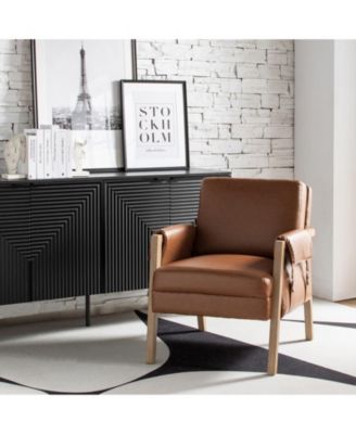 Olivia Farmhouse Armchair with Solid Wood Frame