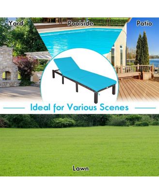 Paito Wicker Chaise Lounger with Adjustable Backrest