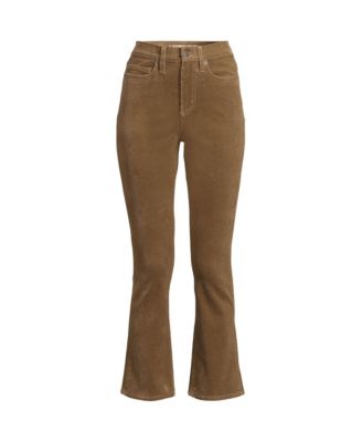 Women's Petite High Rise Corduroy Kick Crop Pants