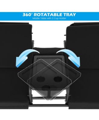 Porch Swing Chair with Adjustable Canopy