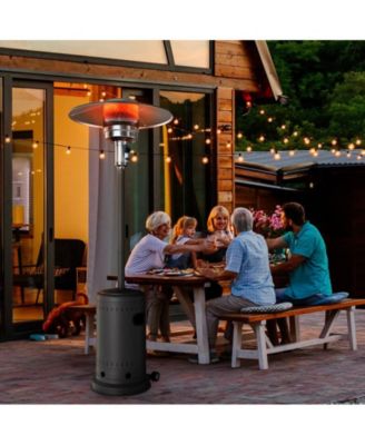 48000 BTU Propane Brown Patio Heater with Cover and Wheels