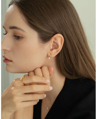 Sterling Silver 18k Gold Plated Anastasia Huggies Holiday Gift Idea