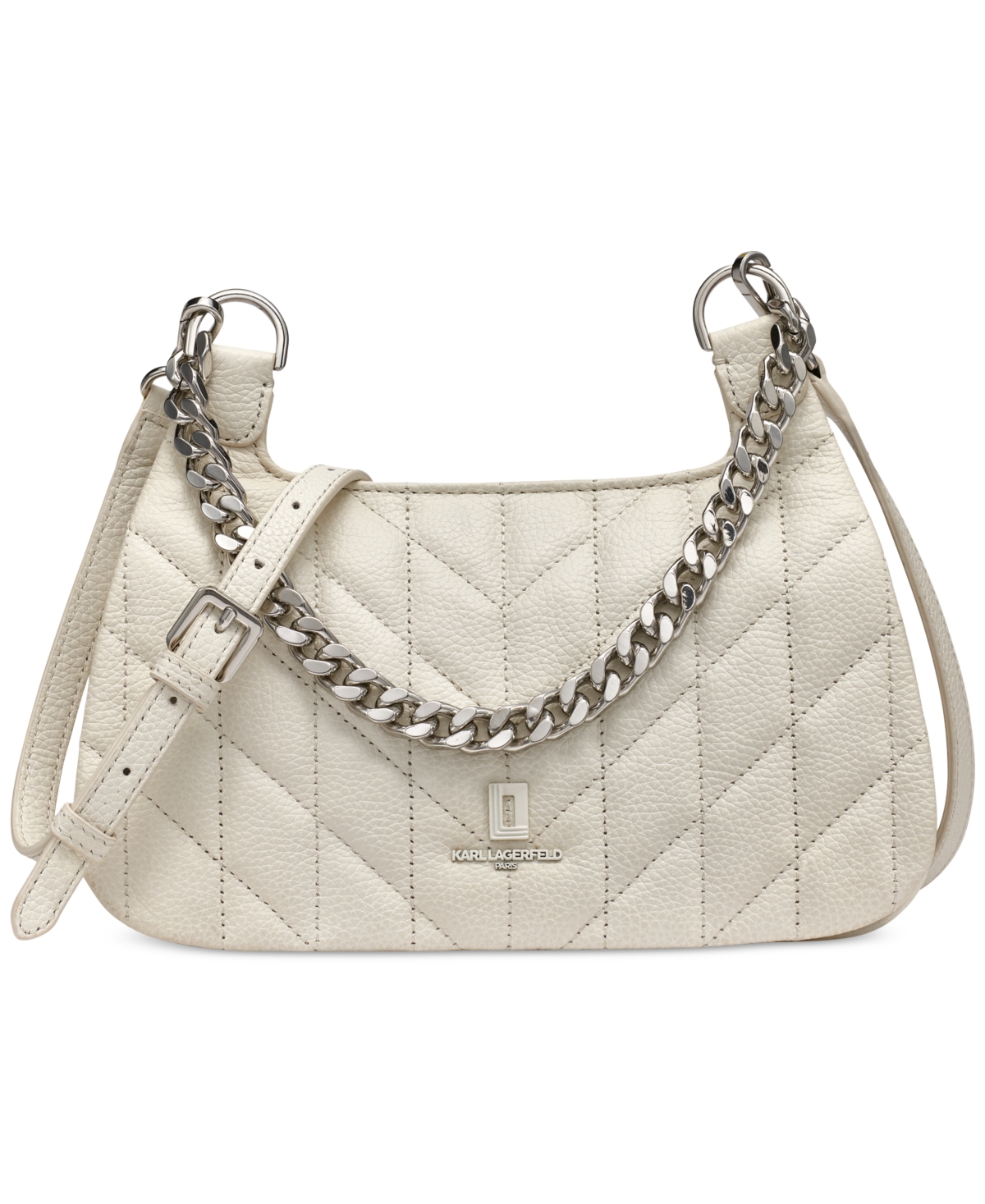 Karl Lagerfeld Lafayette Crossbody In White,white