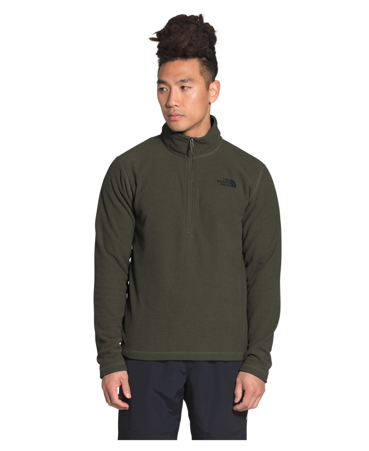 THE NORTH FACE MEN'S TEXTURED CAP ROCK 1/4 ZIP PULLOVER SWEATSHIRT 
