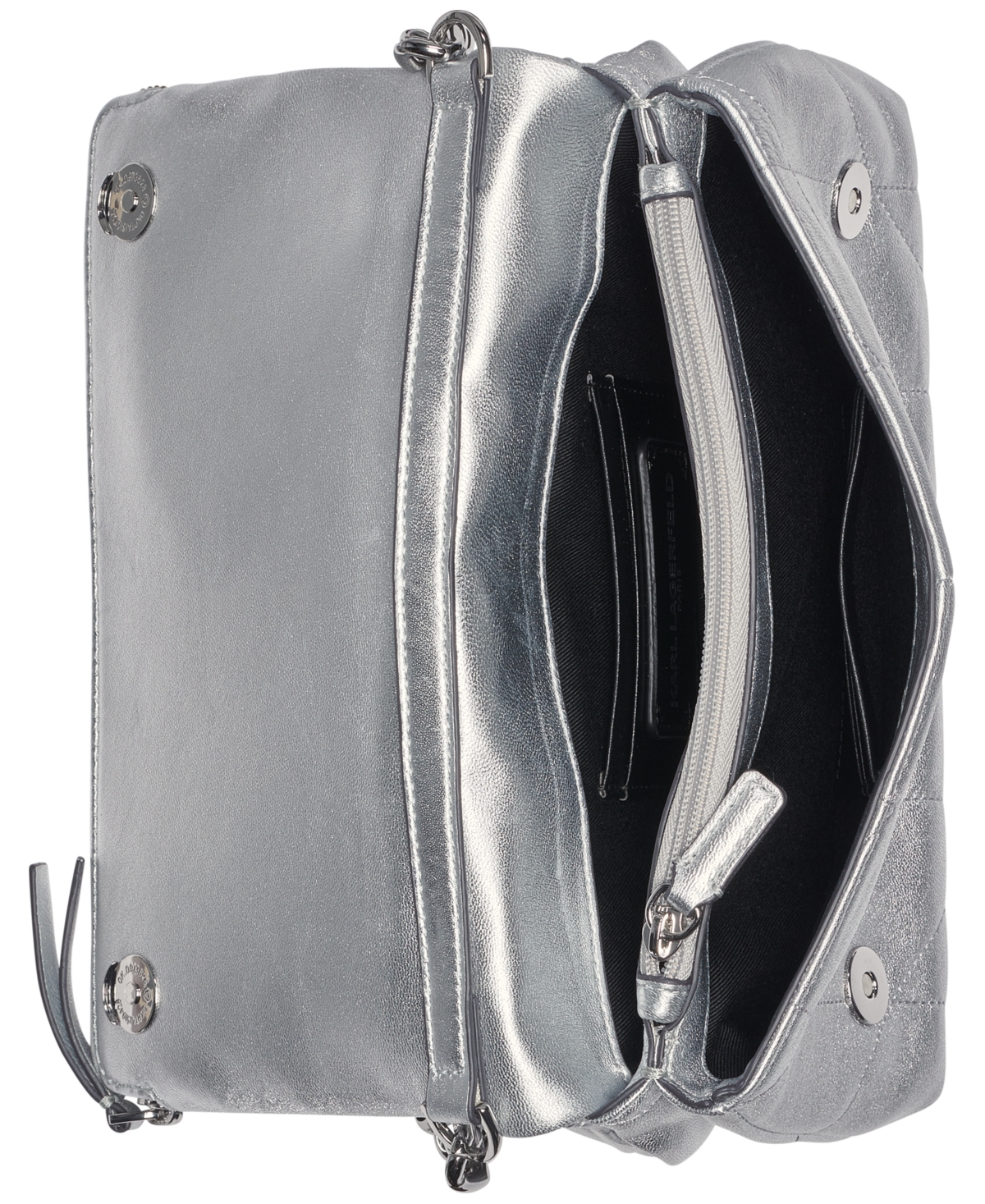 Karl Lagerfeld Paris Lavande Leather Crossbody