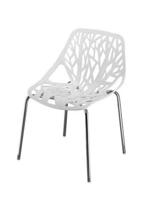 4-Piece Birds Nest Style Lounge Chair Set, Elegant White Design for Indoor & Outdoor Use