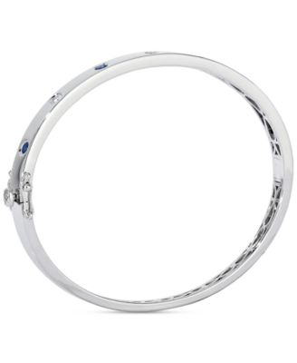 Anywear Everywear&reg; Blueberry Sapphire (1/4 ct. t.w.) & White Sapphire (1/4 ct. t.w.) or Pink Sapphire (1/4 ct. t.w.) & White Sapphire (1/4 ct. t.w.) Bangle Bracelet in 14k Yellow Gold (also in rose gold and white gold)