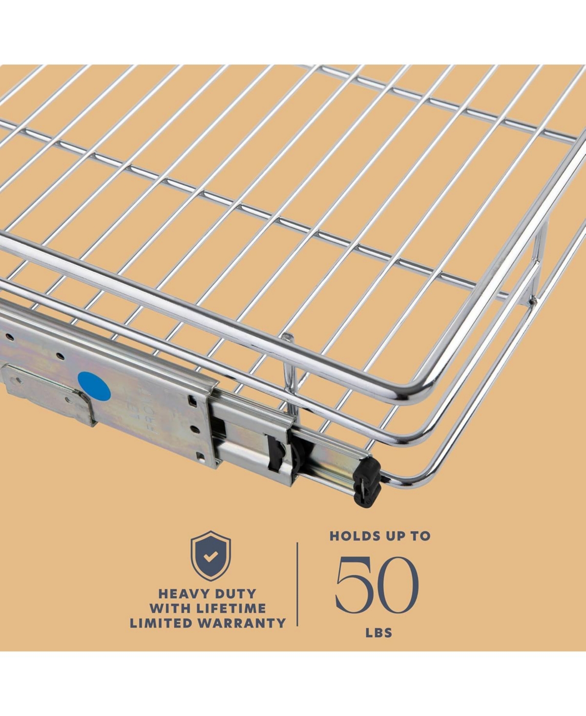 Florida Brands Pull Out Cabinet Organizer withFinish 14 x 21 In - Chrome