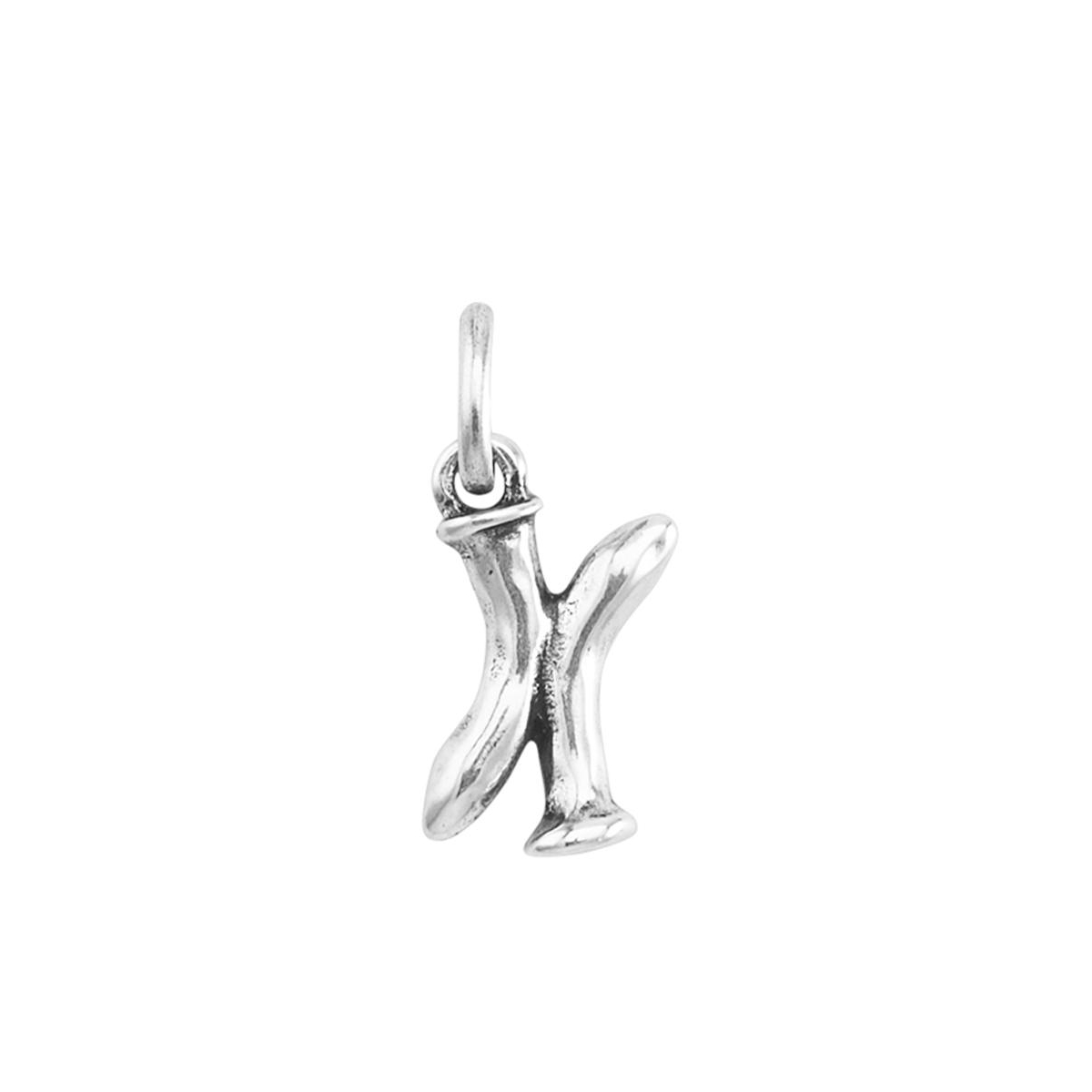 Unode50 Little Alphabetical Metal Alloy Pendant Charms In Silver X