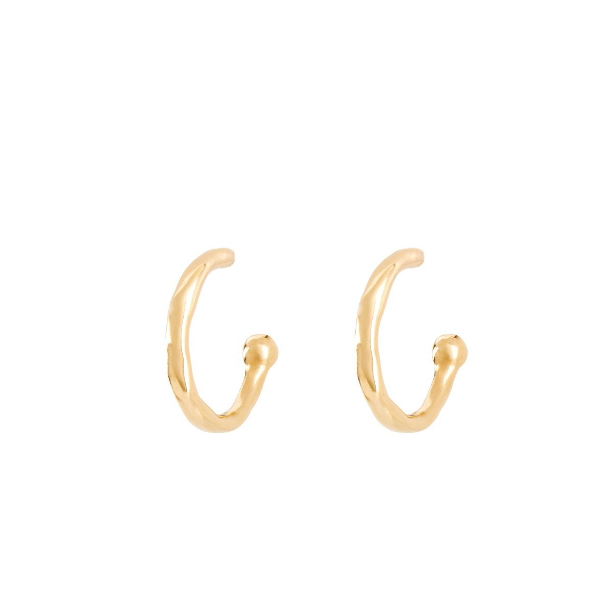 UNOde50 Metal Clad Hoop Earrings - Gold