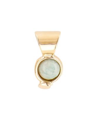 Gold-Plated and Silver Metal Alloy Charm with Stone