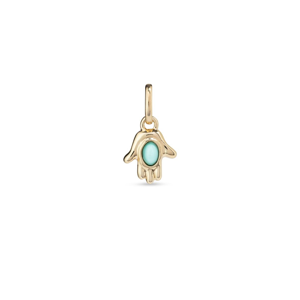 UNOde50 Hand Shape Metal Alloy Charm with Murano Crystal - Gold