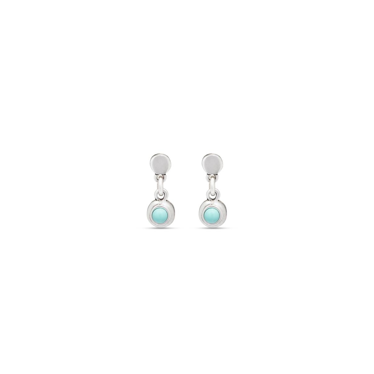 UNOde50 Metal Alloy Circular Stud Earrings - Silver