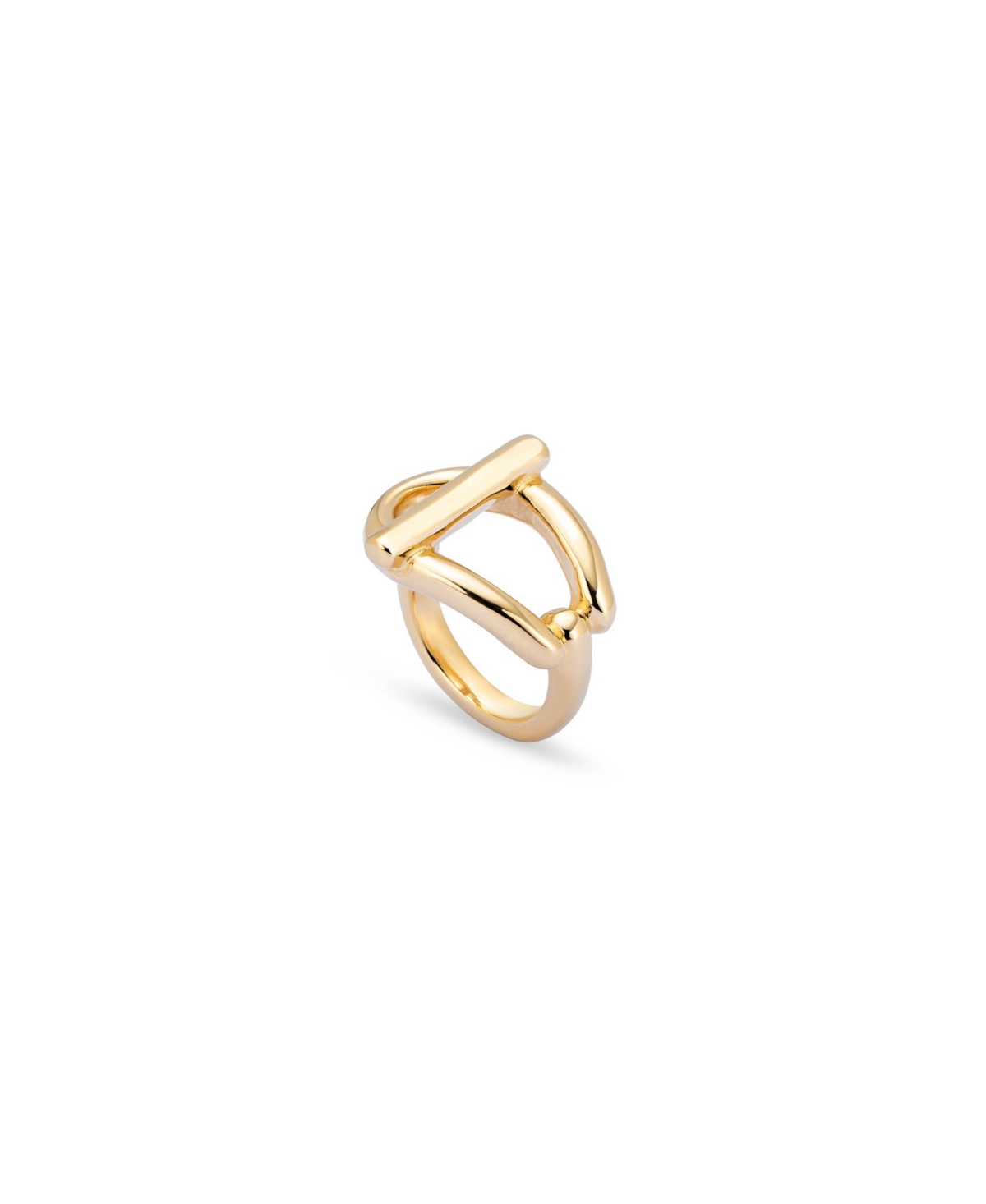 UNOde50 Link Design Metal Alloy Ring - Gold