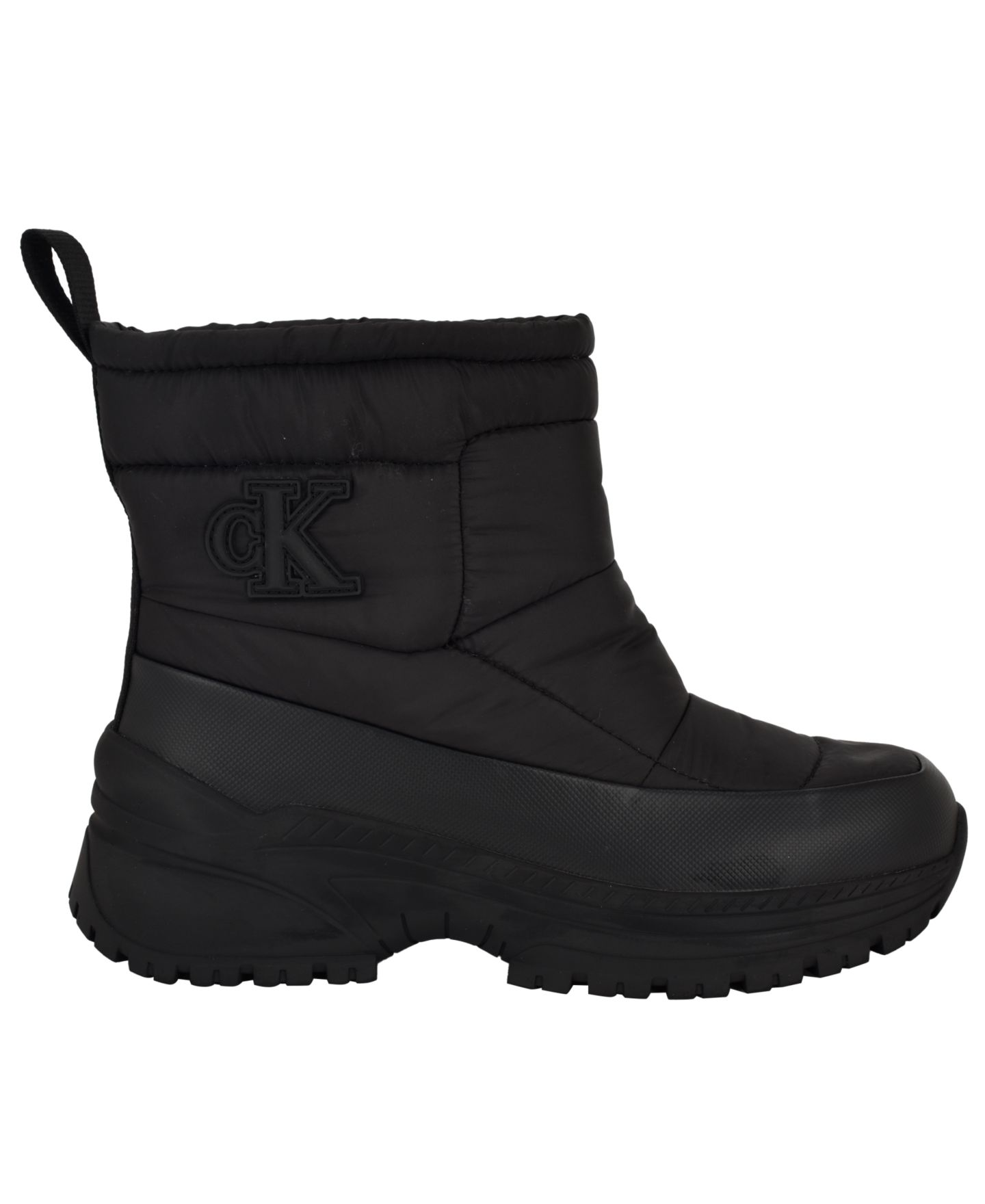 Женские ботинки Calvin Klein Nelsa Round Toe Casual Lug Sole Booties, цвет: Чёрный — фото 2