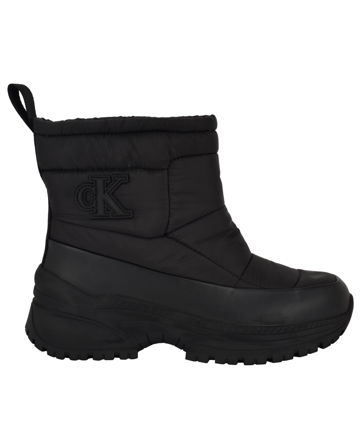 Calvin Klein Women's Nelsa Round Toe Casual Lug Sole Booties In Black