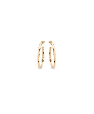Metal Clad Open Hoop Earrings