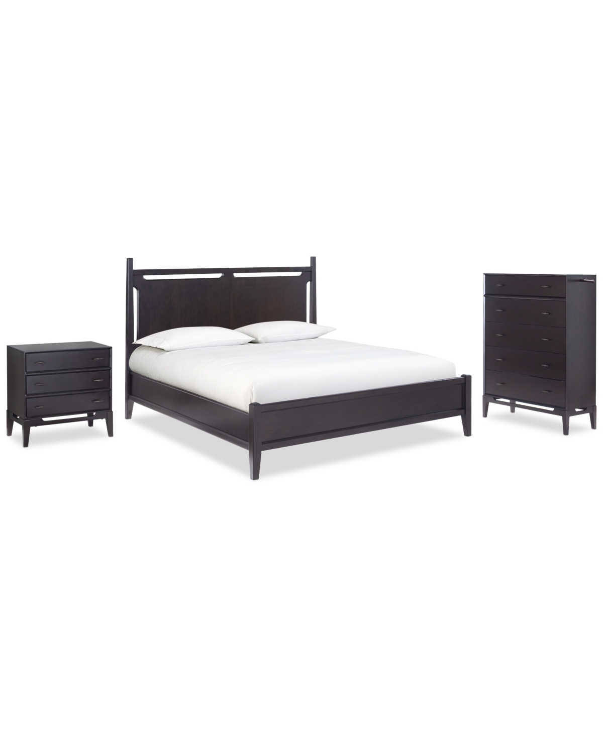 Macy's Intrigue Bedroom 3-pc. Set (queen Storage Bed, Three-drawer Nightstand & Chest) In Brown