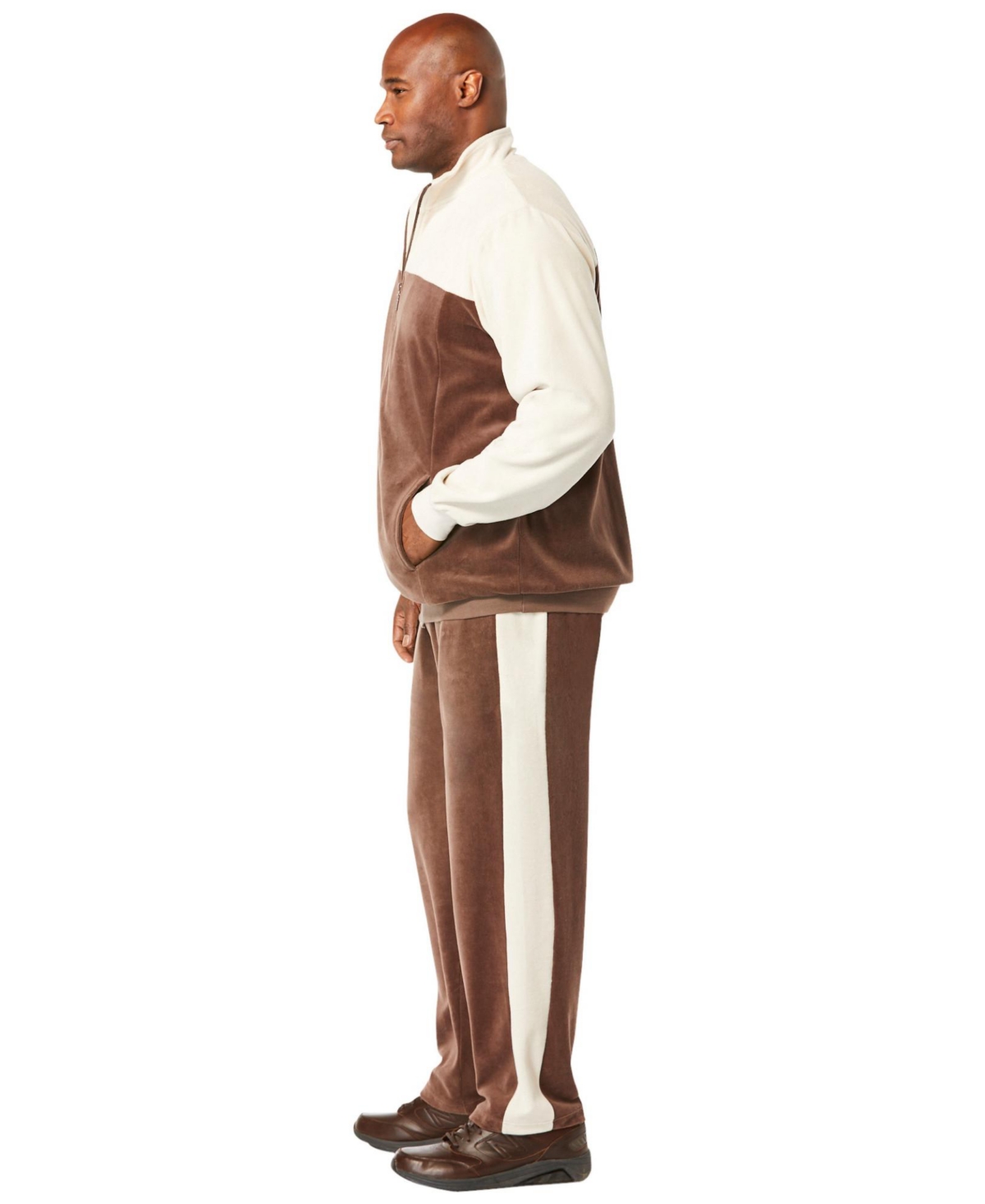 KingSize Big & Tall Colorblock Velour Tracksuit