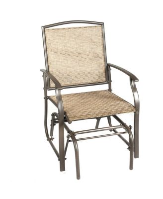 Steel Frame Garden Swing Single Glider Chair Rocking Seating