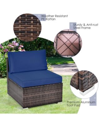 SUGIFT 6 Pieces Patio Rattan Furniture Set with Cushions