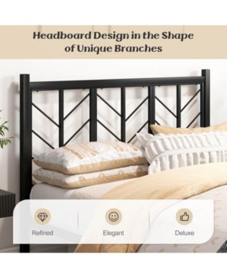 Full Size Platform Bed with Headboard 11.5" Under Bed Storage Easy Assembly