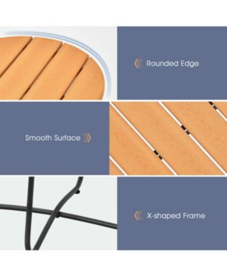 3 Pieces Patio Bistro Furniture Set with Armrest and Soft Cushions