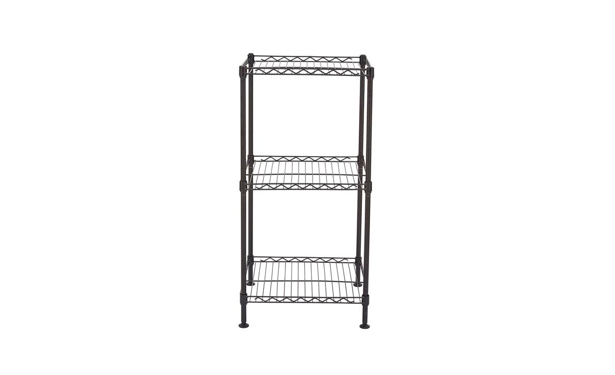 Slickblue3-Tier Wire Shelving Tower for Versatile Storage and Organization - Black