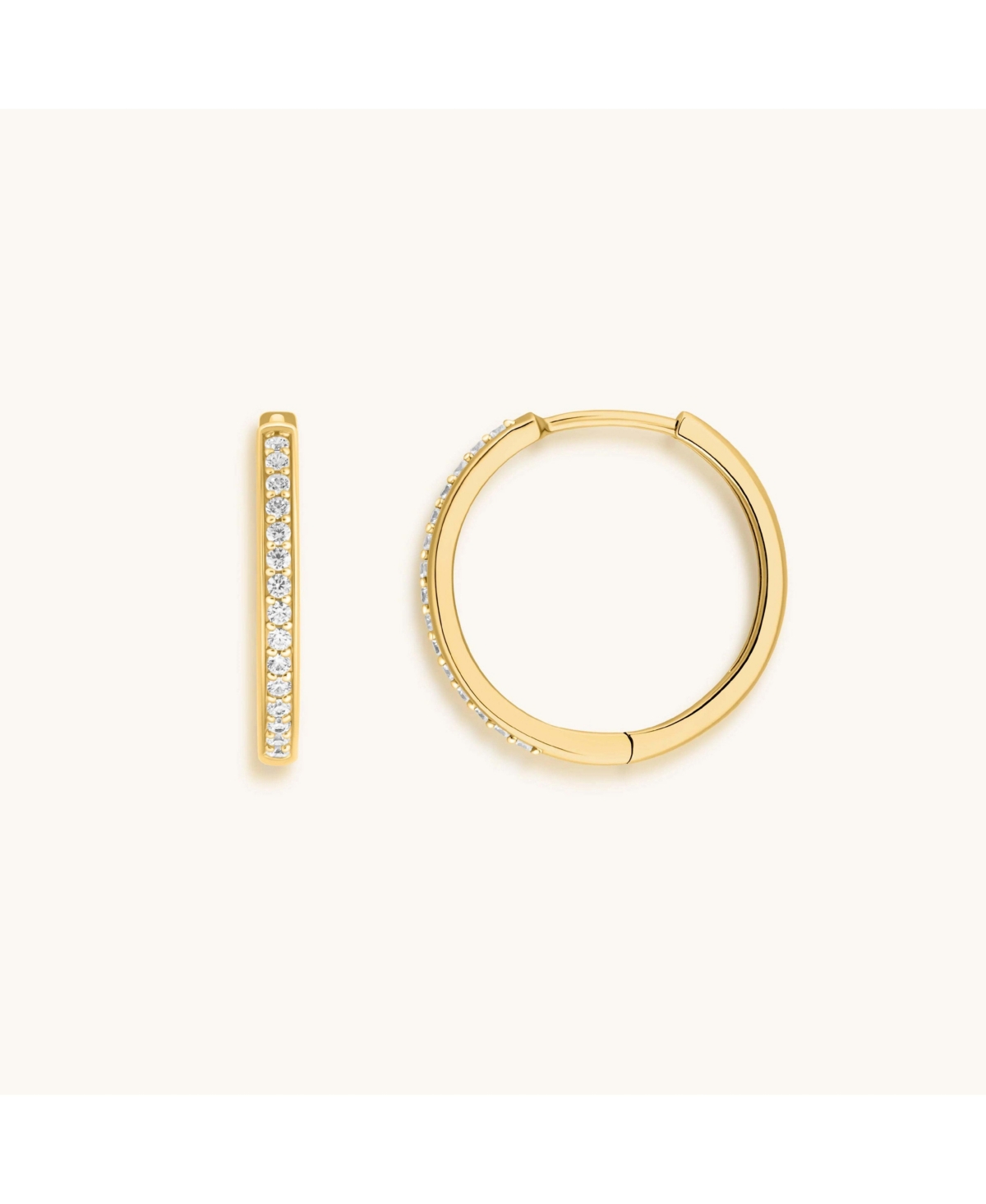 Sparkling Soul - Gold Hoop Earrings - Gold