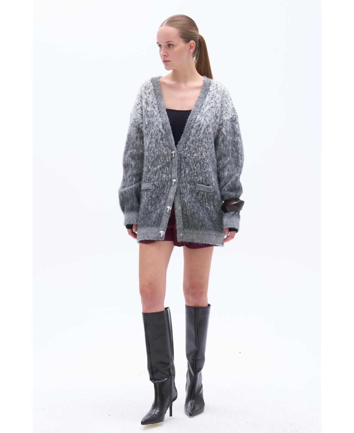 Nocturne Women's Gradient Oversized Cardigan