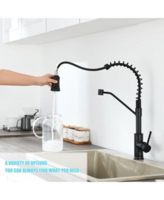 Pull out Touchless Single Handle Kitchen Faucet with MotionSense In Black