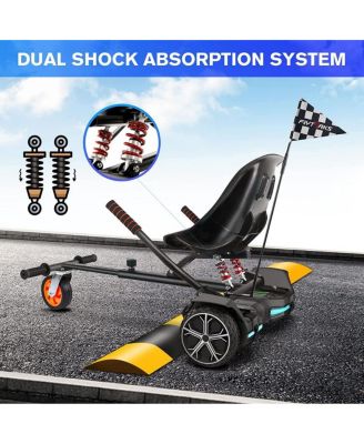K2 Hoverboard Go Kart Attachment for Kids & Adults, Adjustable Frame Length Hoverboard Seat Attachment for 6.5" 8" 10" Hoverboard Self Balancing Scooter