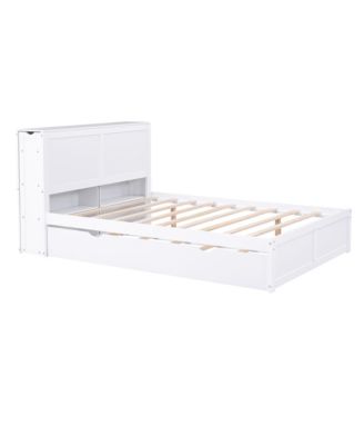 Streamdale Storage Platform Bed with Shelves and Trundle