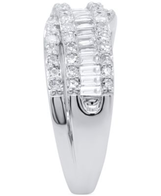 Lab-Grown Diamond Crisscross Band (1 ct. t.w.) in Sterling Silver or 14k Gold-Plated Sterling Silver