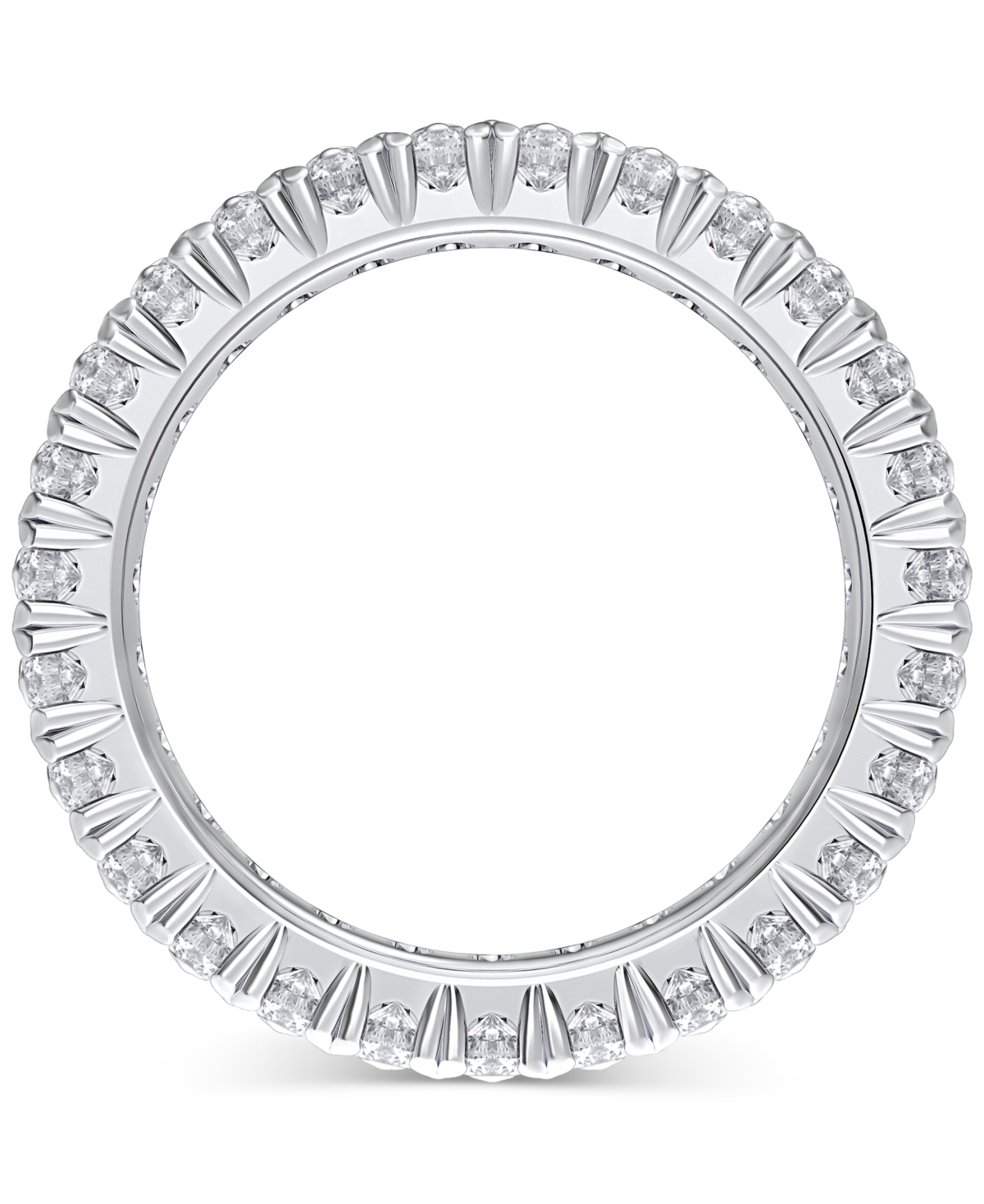 Macy's Diamond Double Row Eternity Ring (3 Ct. T.w.) In Platinum, 14k White Gold, 14k Gold, Or 14k Rose Gol In Platinum