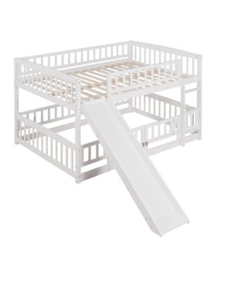 Streamdale Full Over Full Bunk Bed with Slide and Safety Features