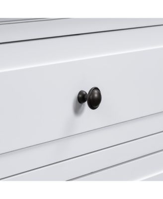 1 PC Wood 3-Drawer Storage Cabinet Nightstand