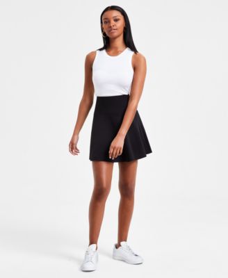 Bar III - Women's Seamed-Yoke Flare Skirt